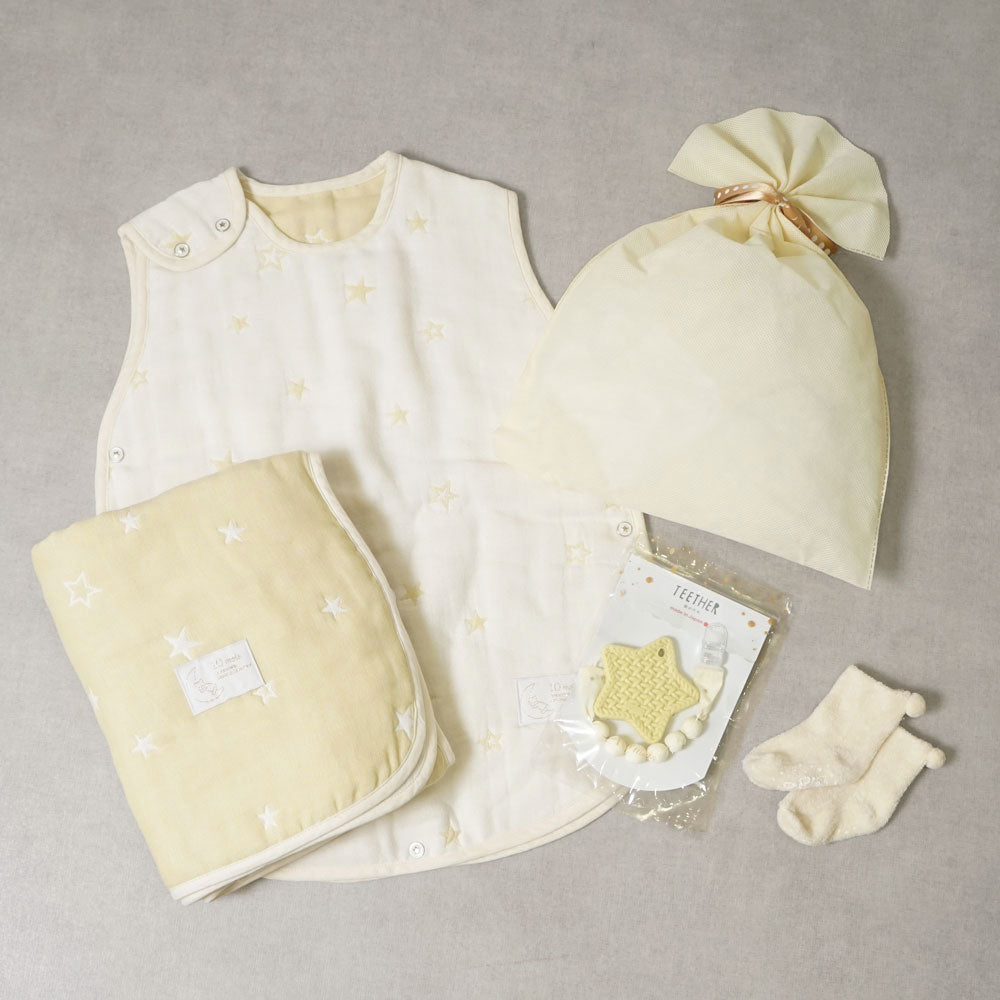 1万5千円ぴったり　出産祝いギフトセット　エクリュ/ 名入れ刺繍可 スリーパー