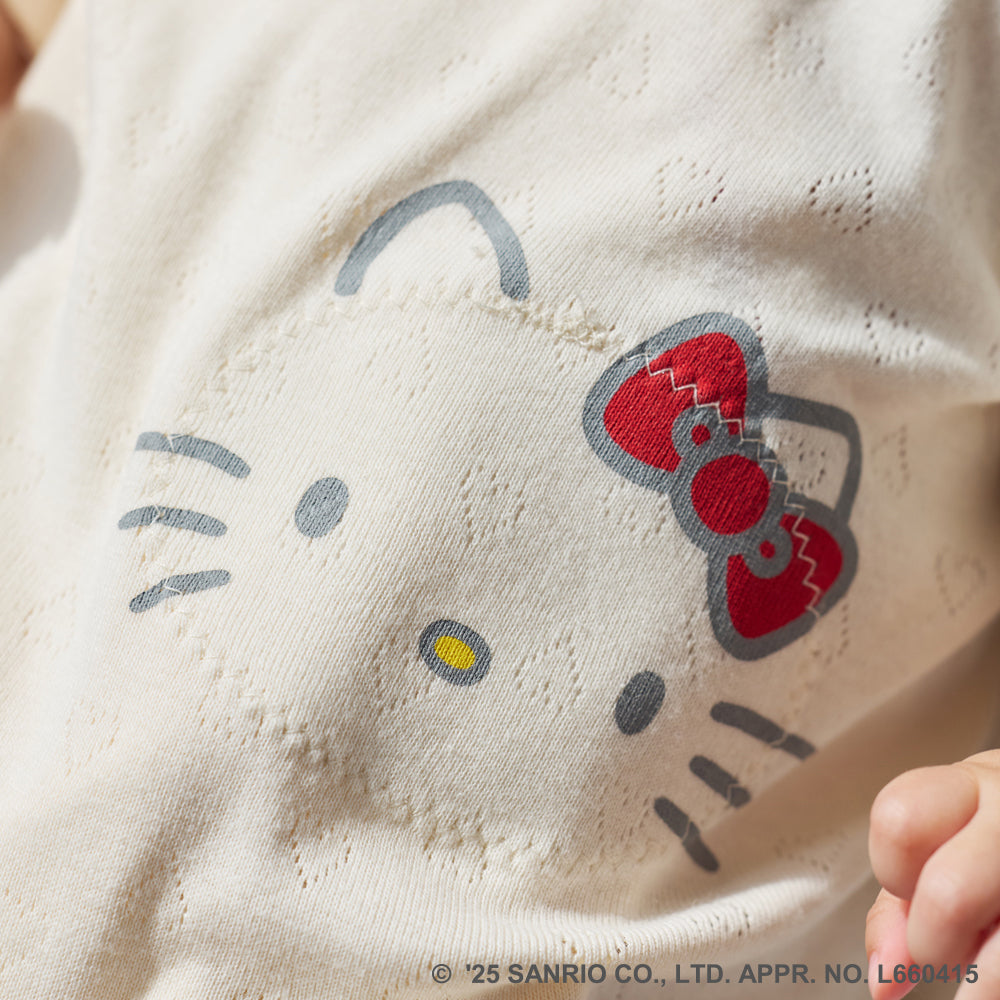 HELLO KITTY Hoppetta PATTO SATTO HADAGI パターンメッシュ ベビー肌着