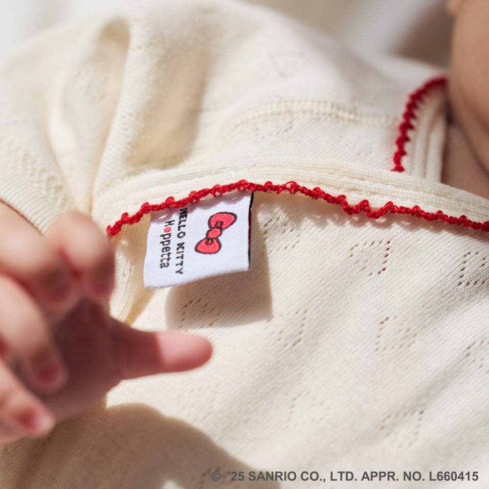 HELLO KITTY Hoppetta PATTO SATTO HADAGI パターンメッシュ ベビー肌着