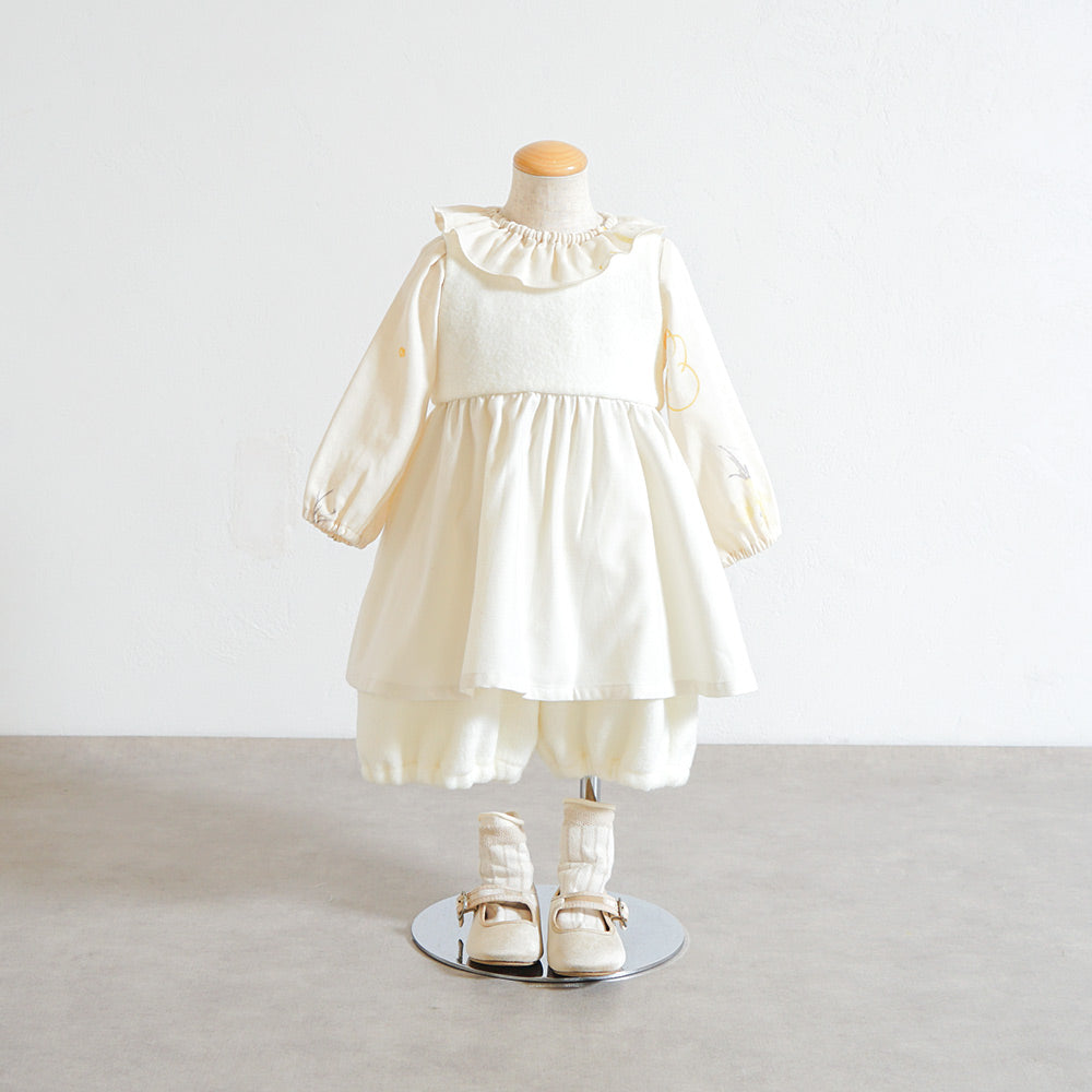 ボアエプロン ホワイト 70-90 ・80-100cm