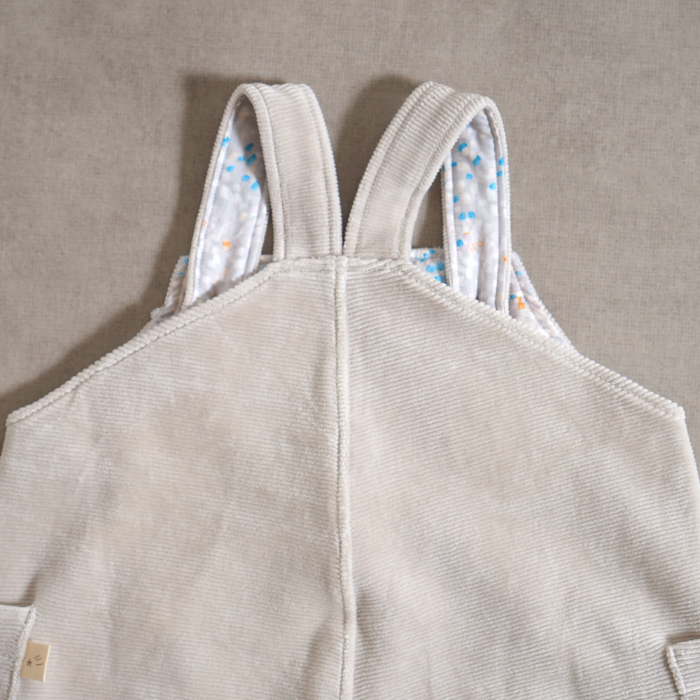 ハーフサロペットパンツ ライトグレー 70-80・80-90・90-100cm
