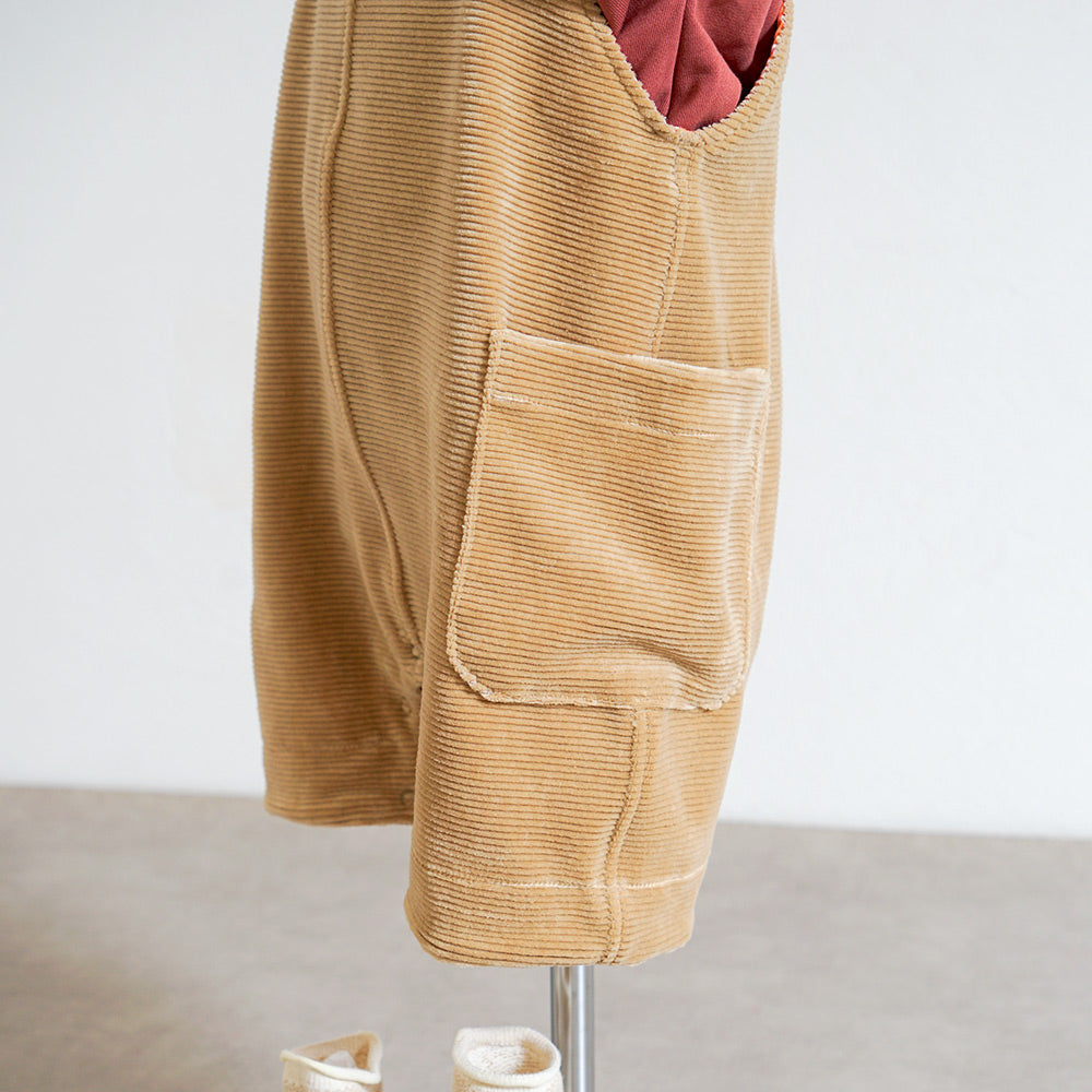 ハーフサロペットパンツ ベージュ 70-80・80-90・90-100cm