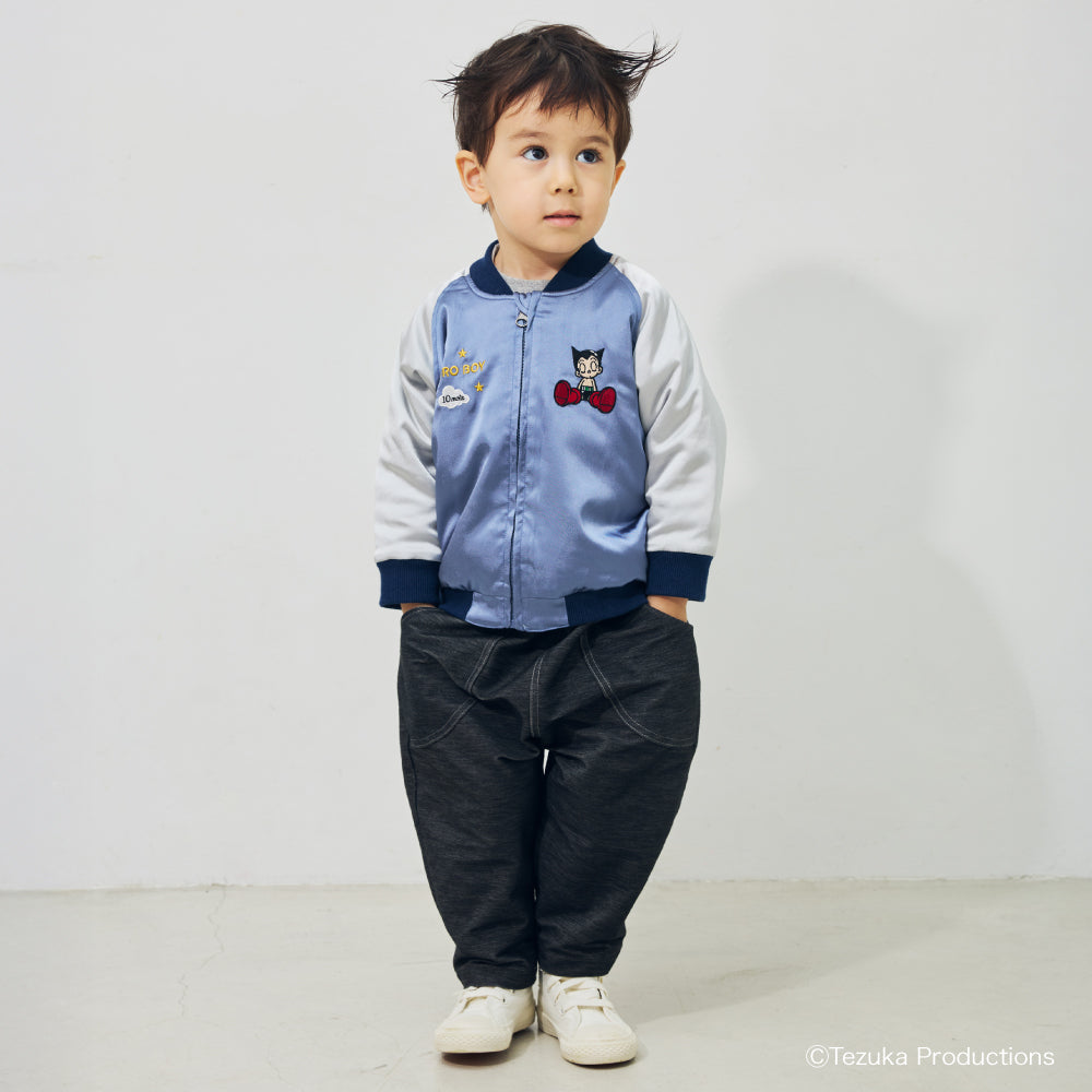 『鉄腕アトム』×10mois SOUVENIR JACKET ブルー 80-90・90-100・100-110cm