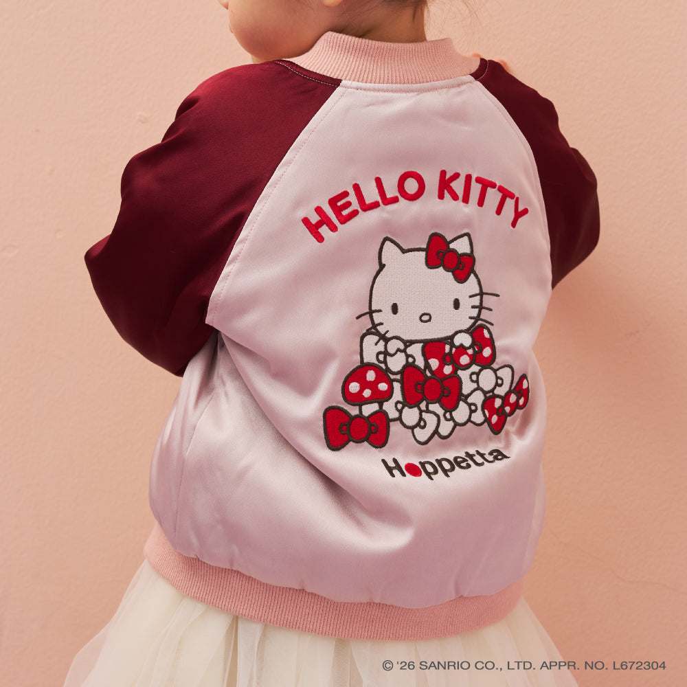 HELLO KITTY×Hoppetta SOUVENIR JACKET ピンク 80-90・90-100・100-110cm