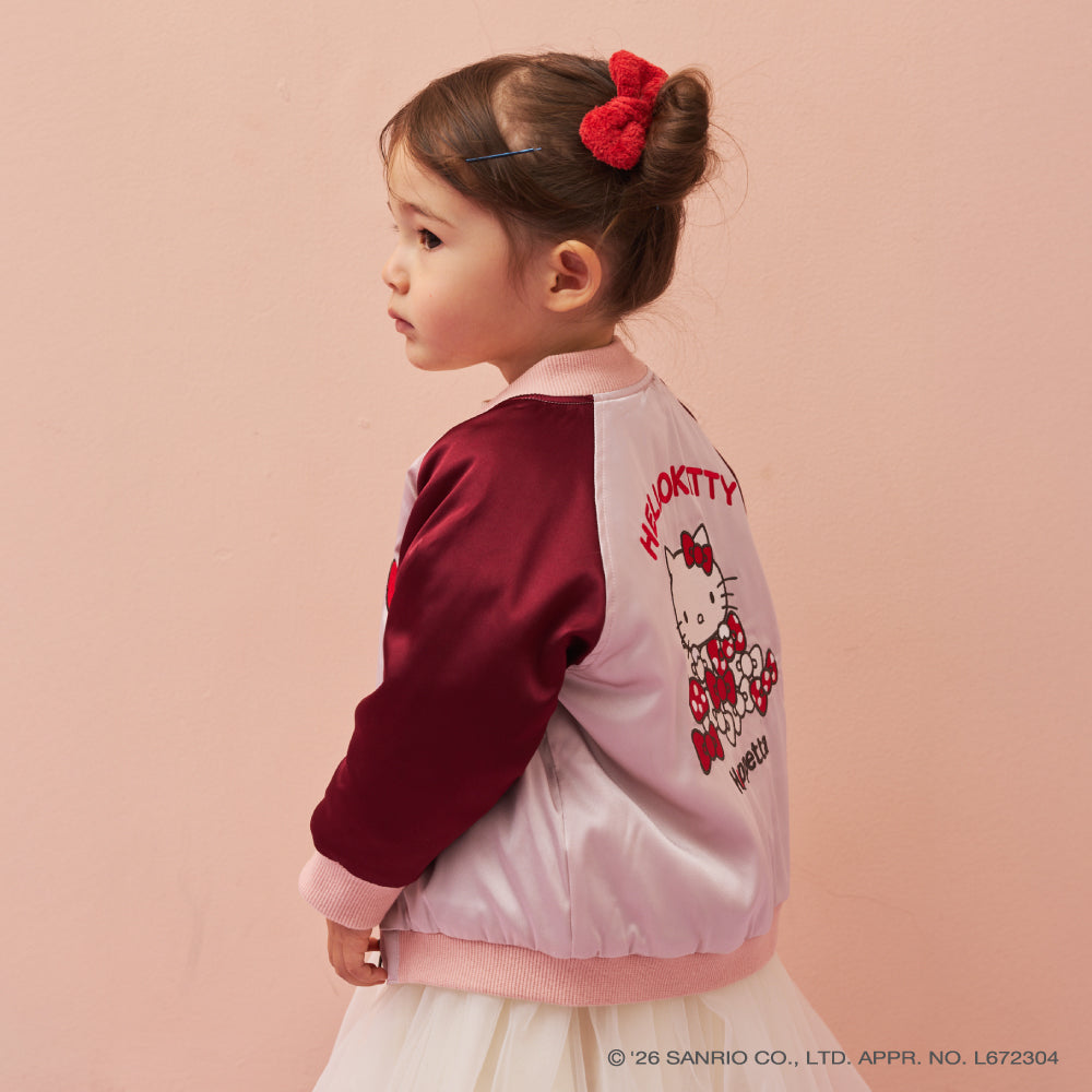 HELLO KITTY×Hoppetta SOUVENIR JACKET ピンク 80-90・90-100・100-110cm
