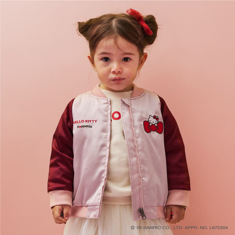 HELLO KITTY×Hoppetta SOUVENIR JACKET ピンク 80-90・90-100・100-110cm