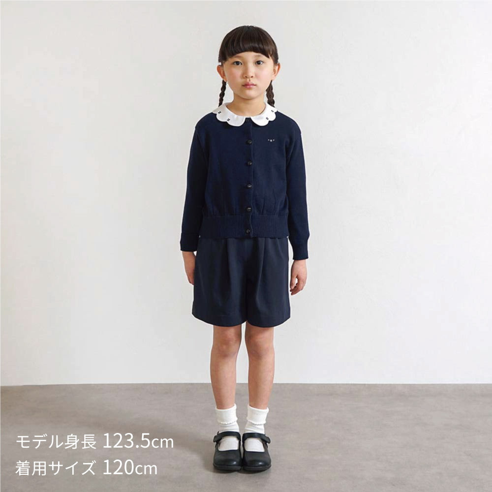 お受験服 クルーネックカーディガン ネイビー 90cm・100cm・110cm・120cm