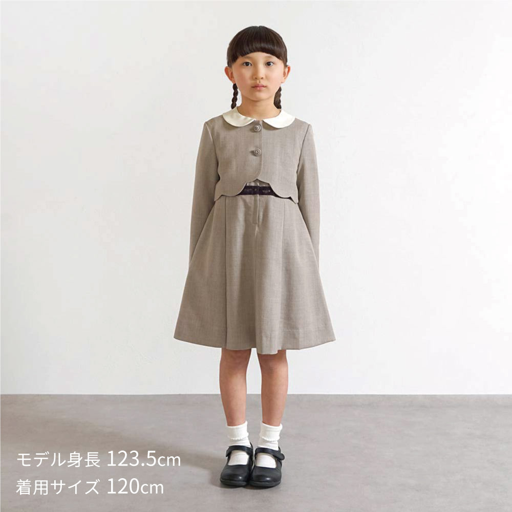 お受験服 ウールボレロ ベージュ 100cm・110cm・120cm