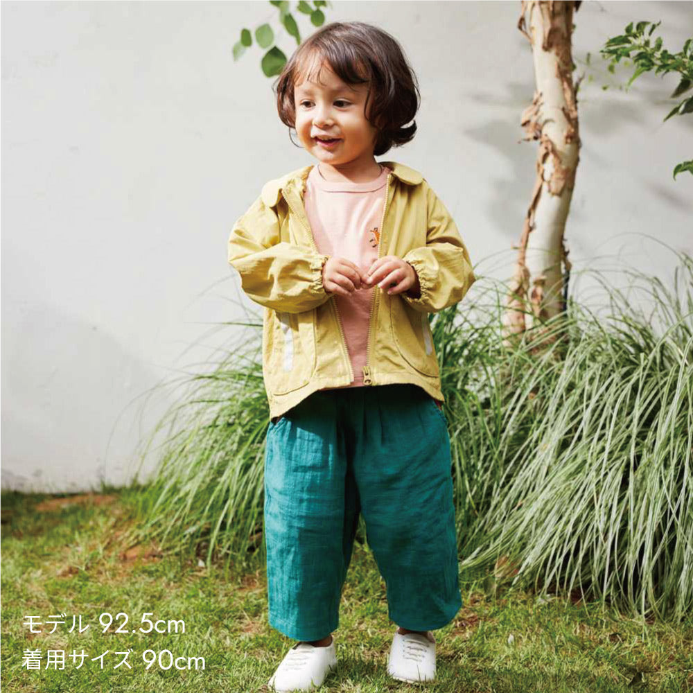 Wガーゼ 8分丈パンツ ブルー 80cm・90cm・100cm・110cm