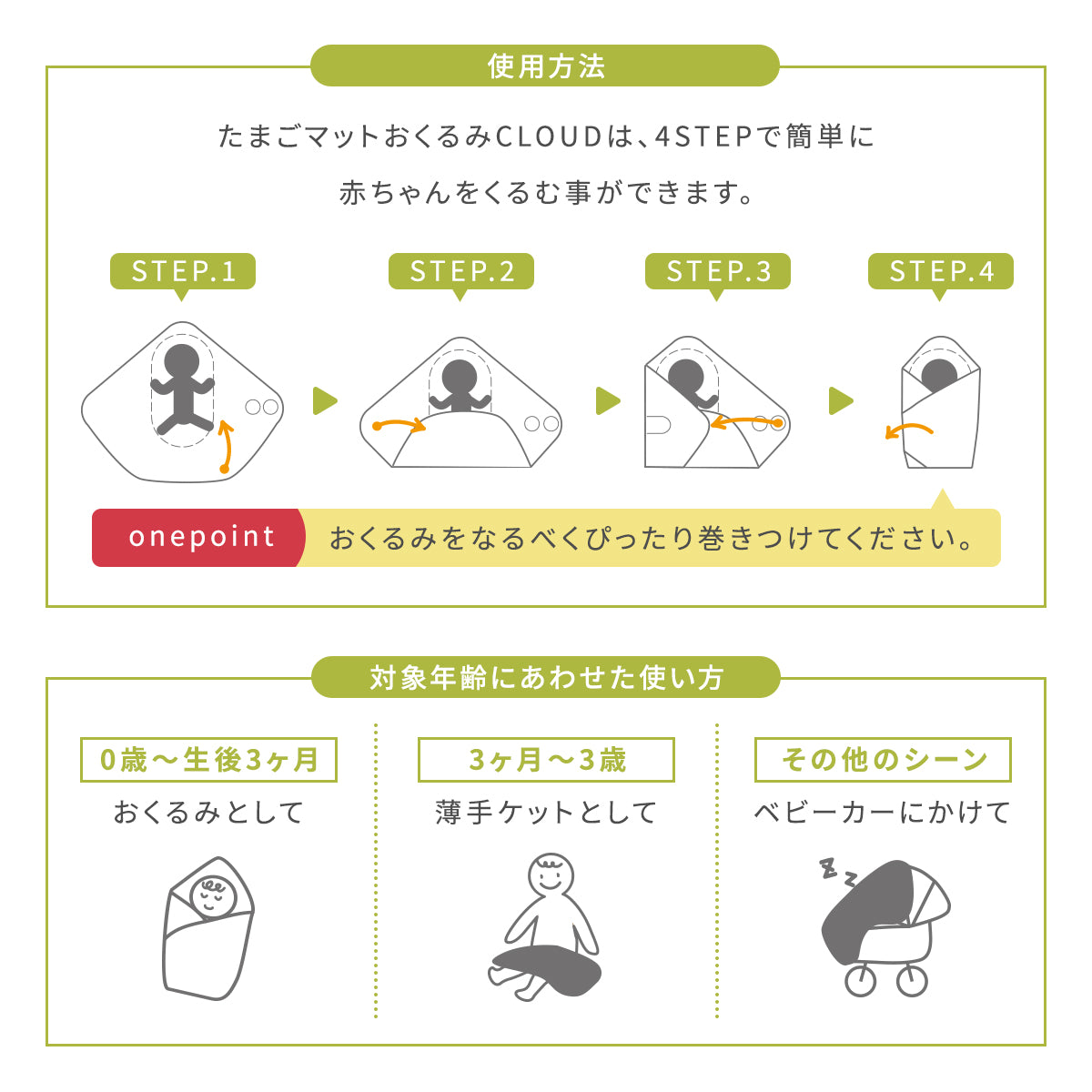 たまごマットおくるみCLOUD