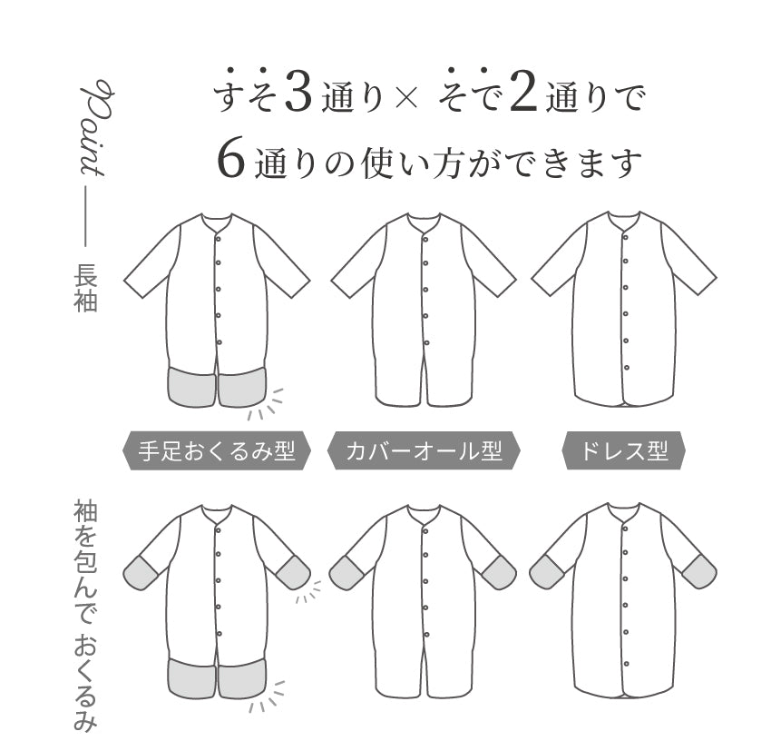 【予約】6way mini ・PATTO SATTO HADAGI 50-60cmブルーギフトセット  / 名入れ刺繍可