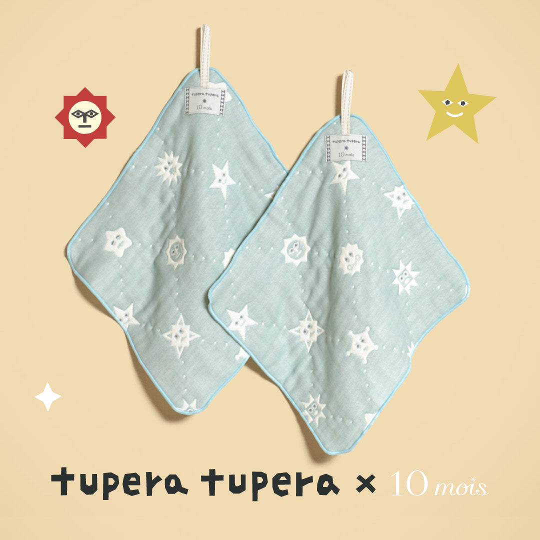 tupera tupera ふくふくガーゼ ループ付きハンカチ / 入園準備