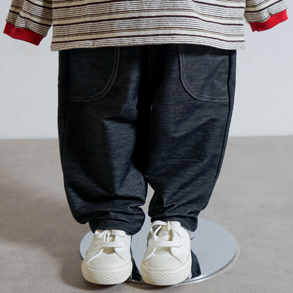 ストレッチポケットパンツ ブラック 80・90・100・110cm