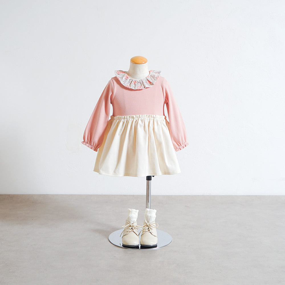 木の実刺繍ボディオール ピンク 70・80cm
