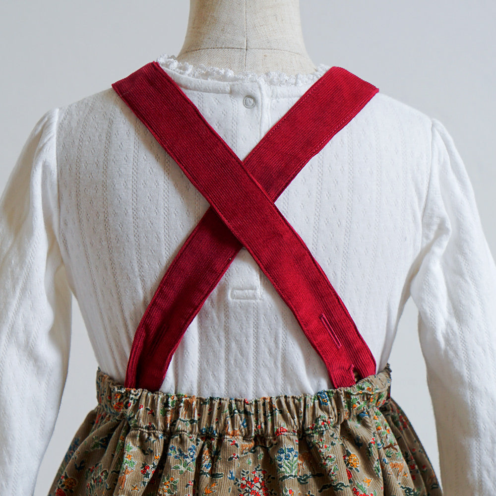 リバティBambiエプロンドレス ベージュ 80・90・100・110cm
