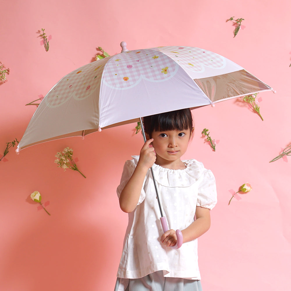 こども用傘(晴雨兼用) flower rain 45cm・50cm 日傘