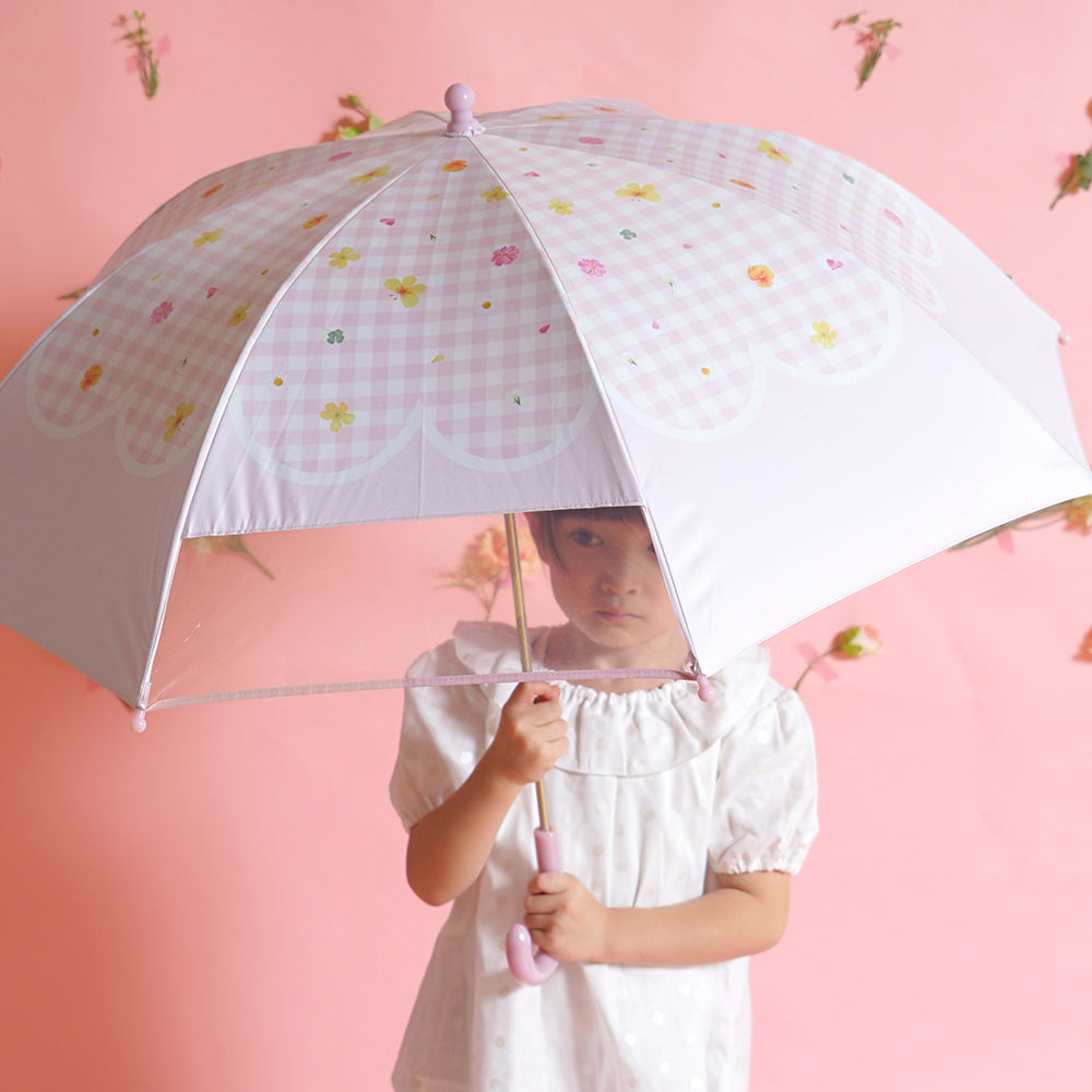 こども用傘(晴雨兼用) flower rain 45cm・50cm 日傘