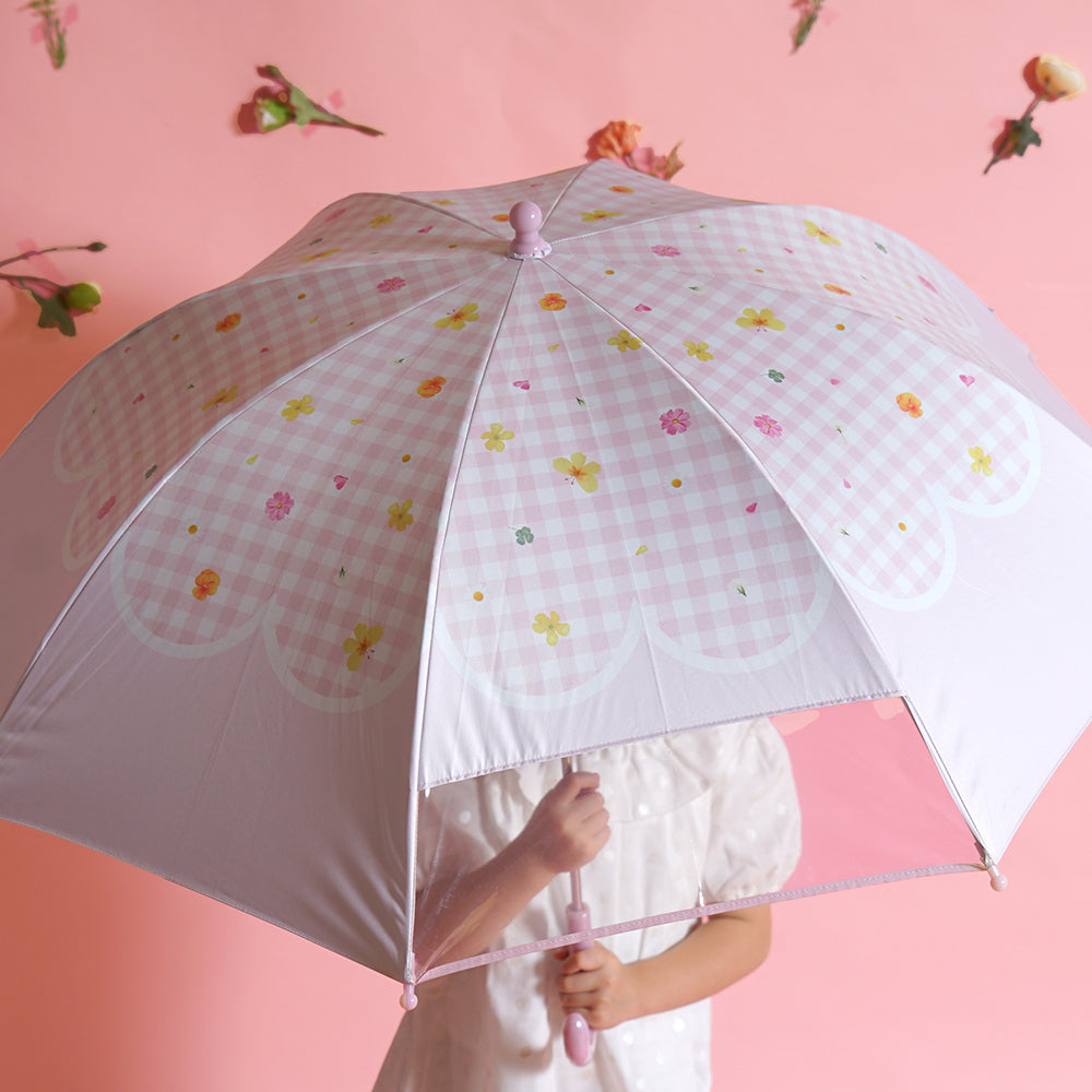 こども用傘(晴雨兼用) flower rain 45cm・50cm 日傘
