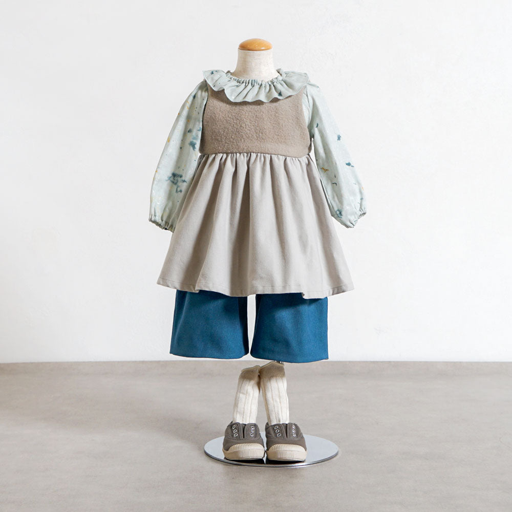 フリル襟シャツ グリーン 80・90・100・110cm