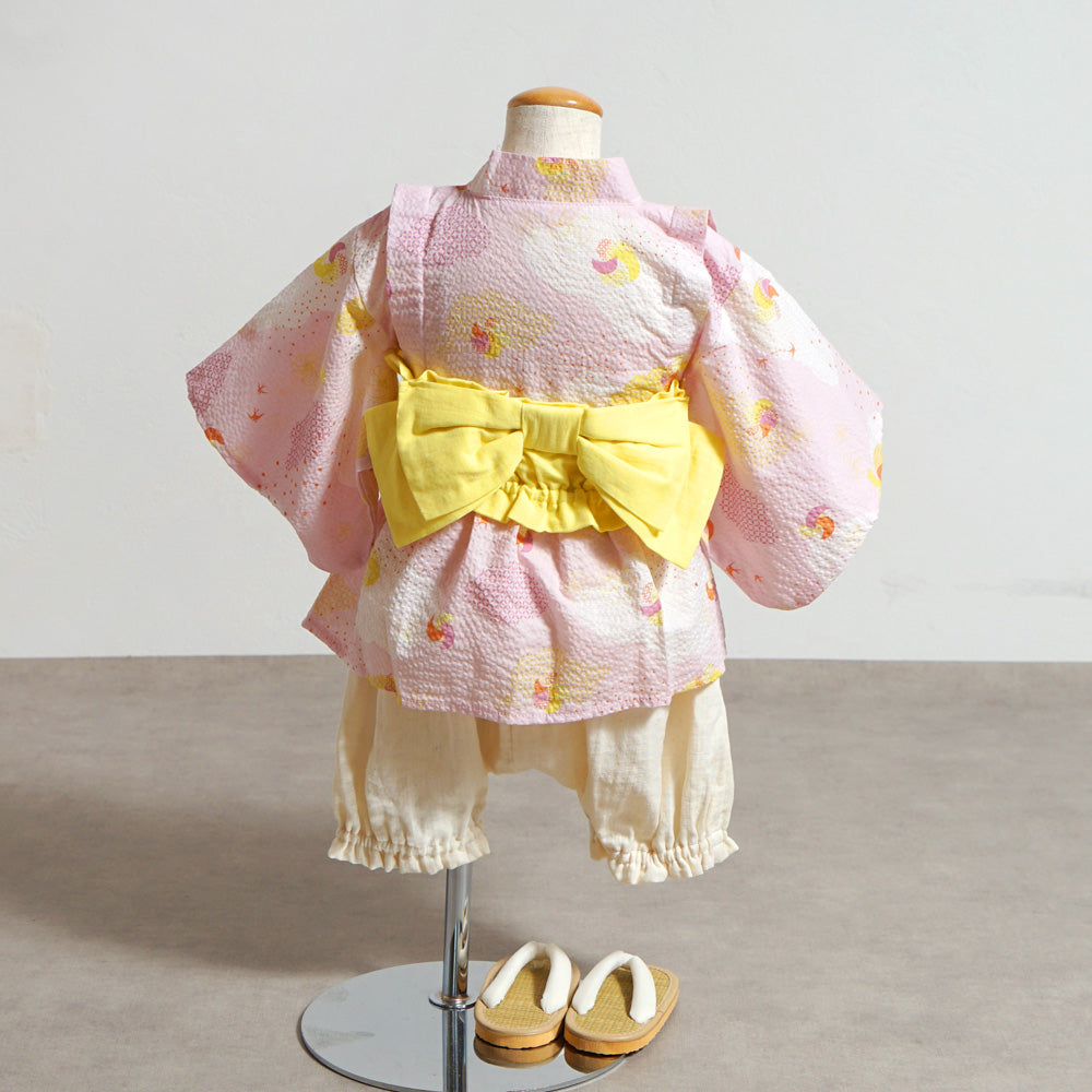 浴衣ブルマセパレート 70～80cm ピンク／nadeshiko_撫子