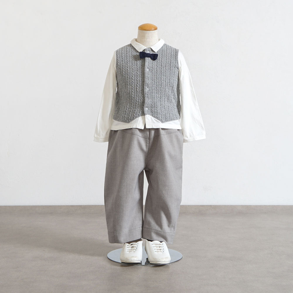 おめかし長袖Tシャツ グレー  80cm・90cm・100cm