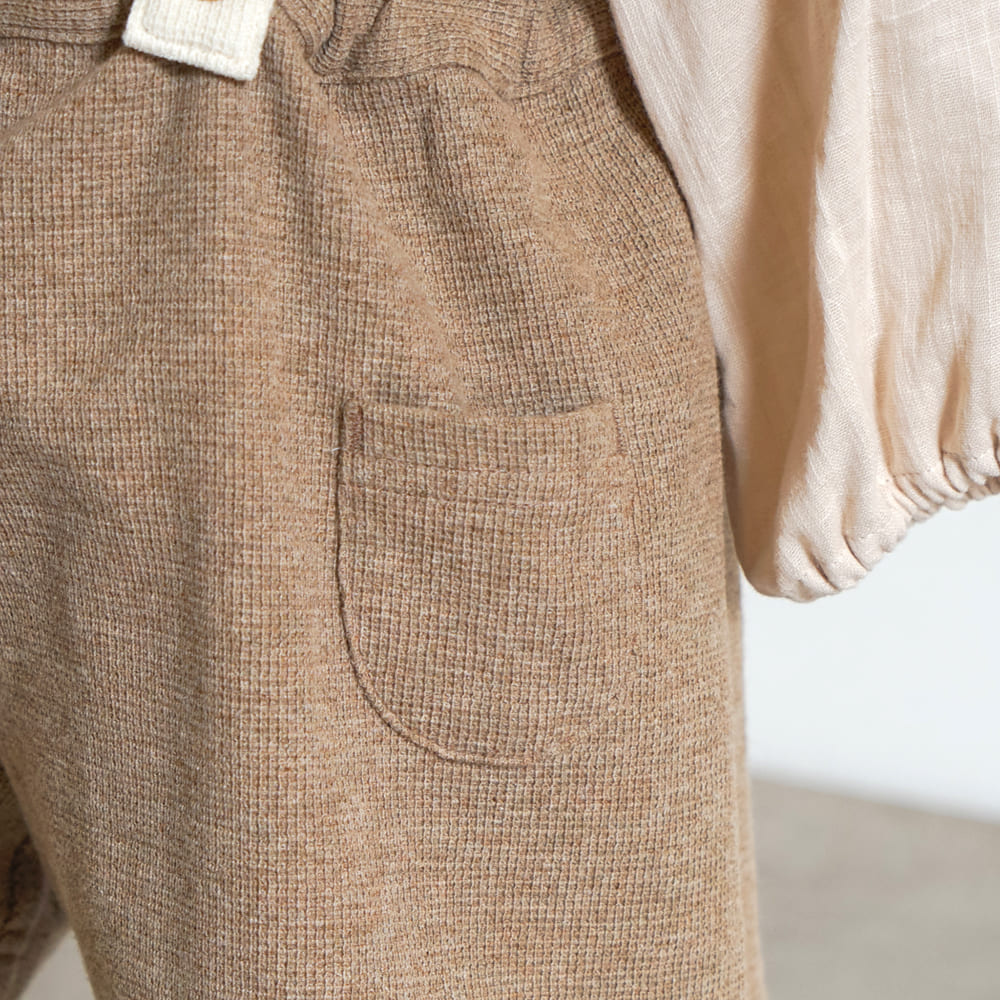 ニットサロペット ブラウン 80-90・90-100cm