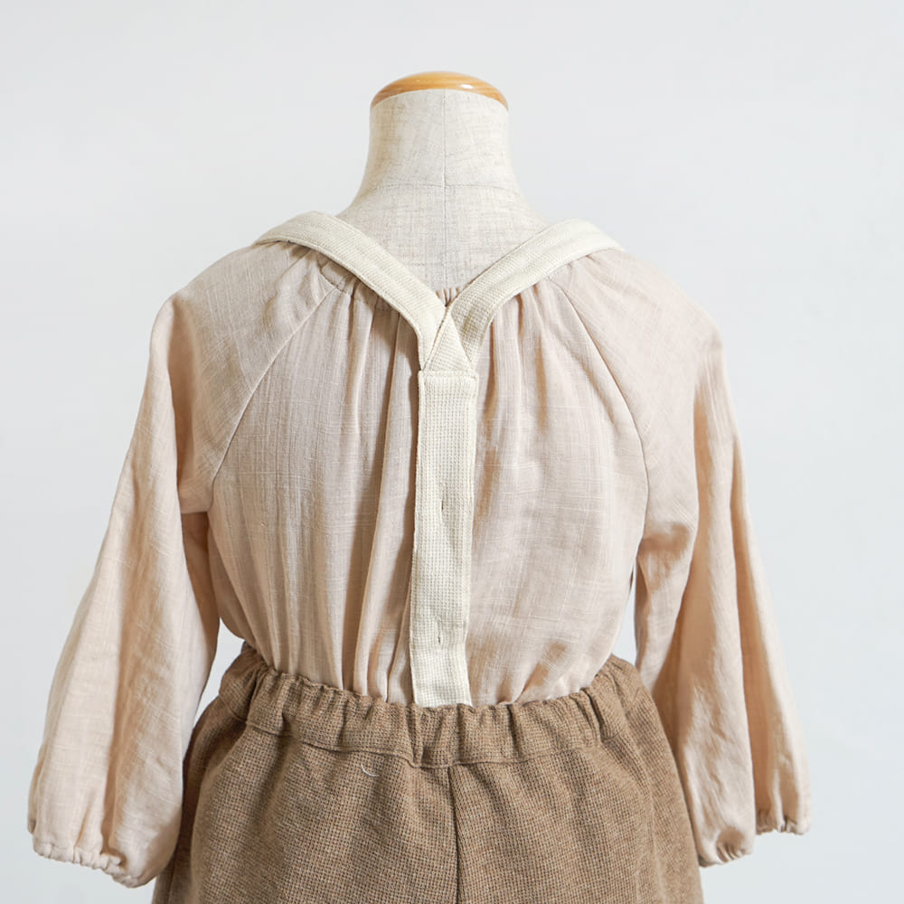 ニットサロペット ブラウン 80-90・90-100cm