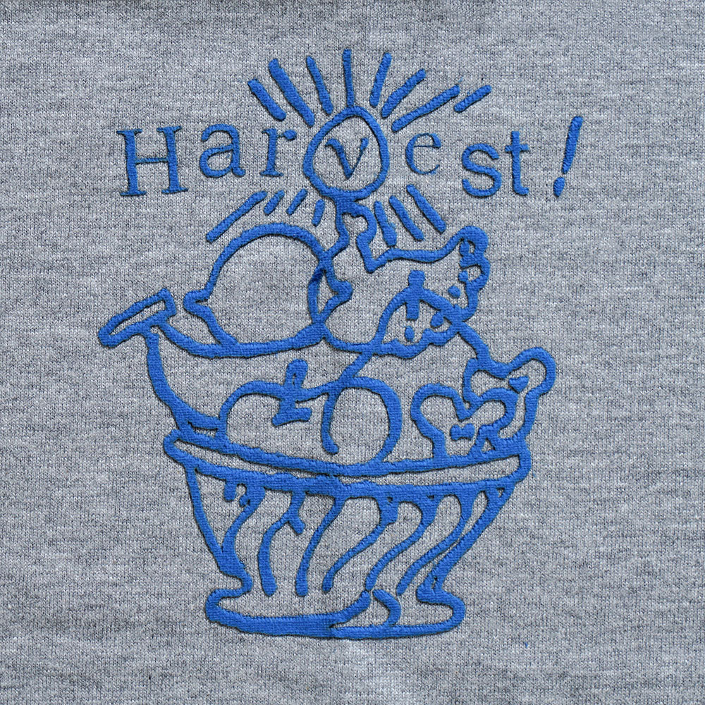 HarvestプリントTシャツ 杢グレー F / 大人服