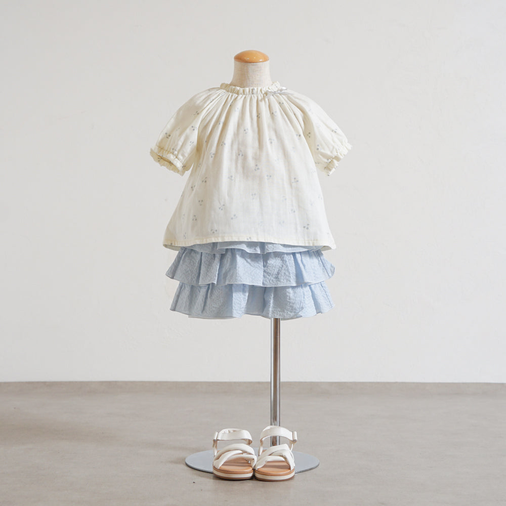 フリルティアードパンツ ライトブルー 80・90・100・110cm