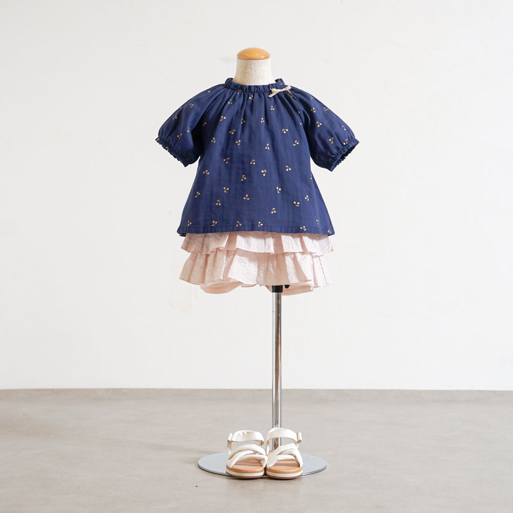 フリルティアードパンツ ペールピンク 80cm  / ギフト包装不可