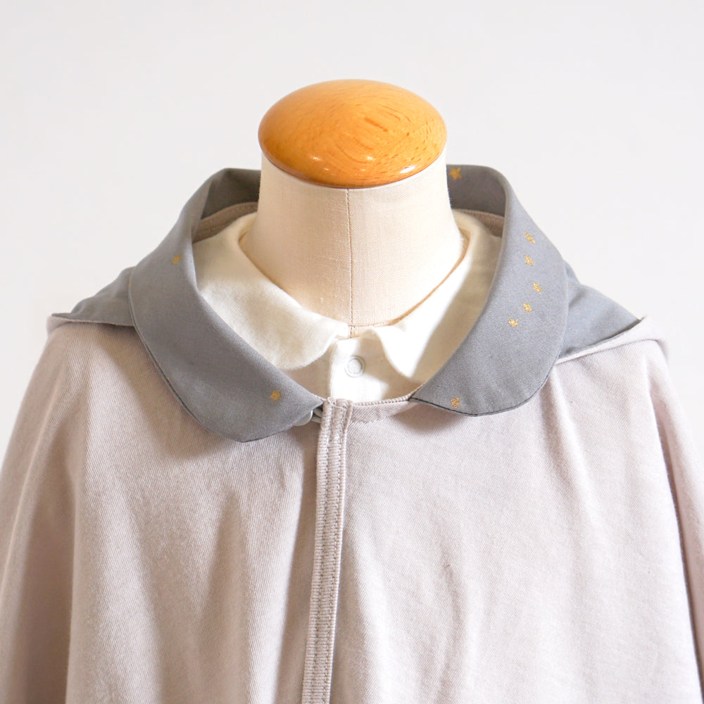 UVカット ベビーマント グレー (新生児～100cm頃まで)