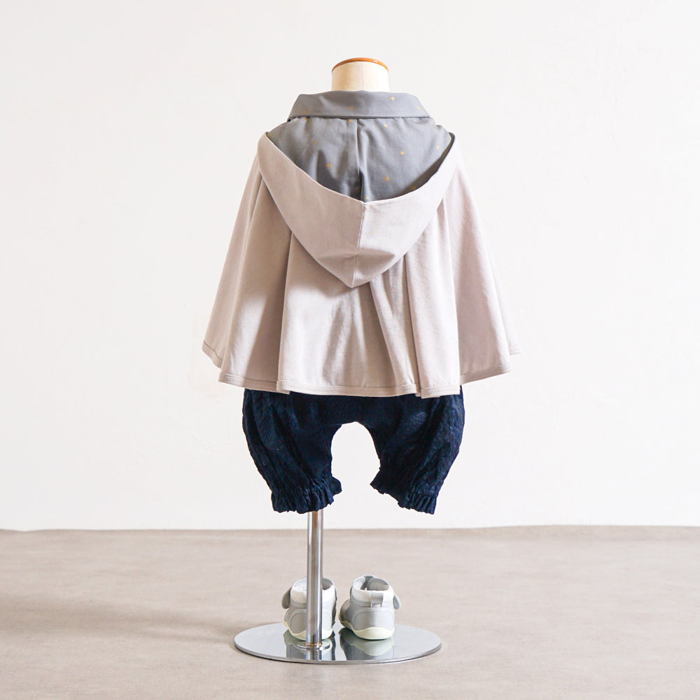 UVカット ベビーマント グレー (新生児～100cm頃まで)