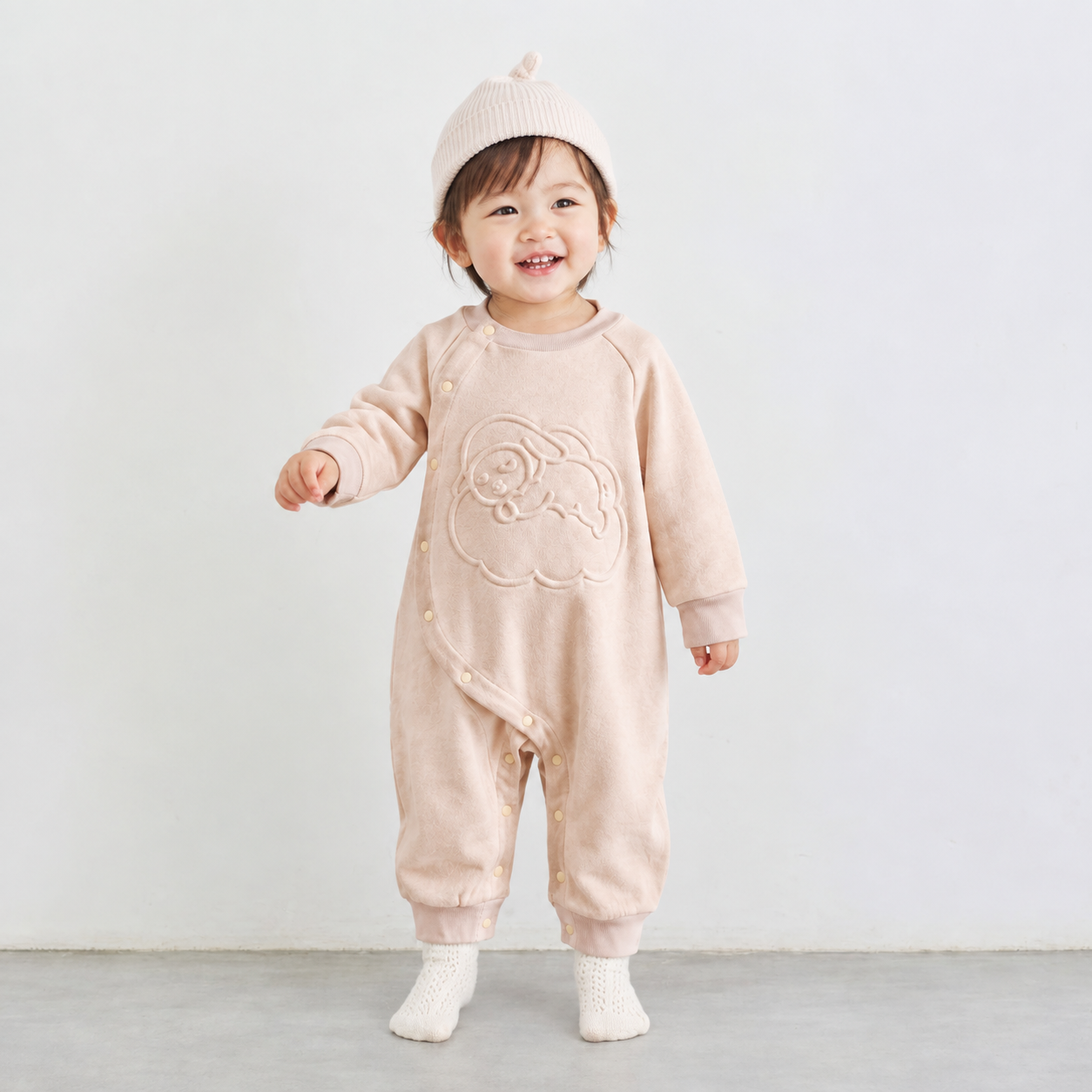 モワロンパース ペールピンク 70・80cm / ベビー服