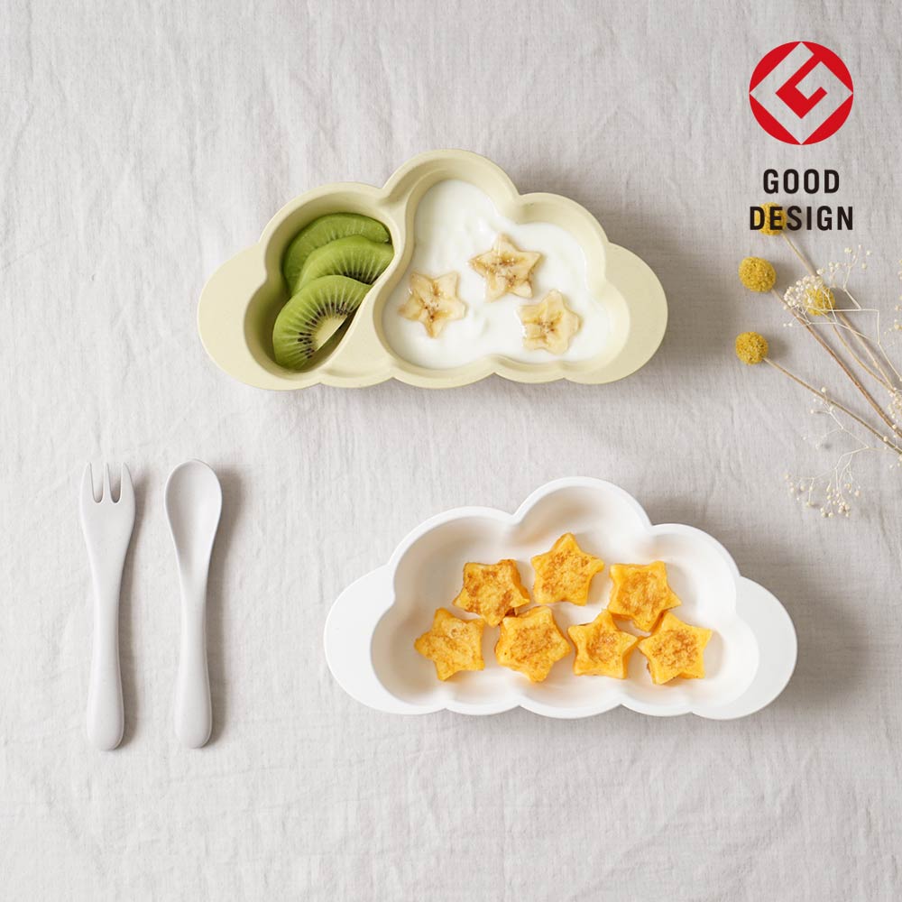 mamamanma(マママンマ)　プレートセット　フレンチバニラ / 食器　ベビーサイズ