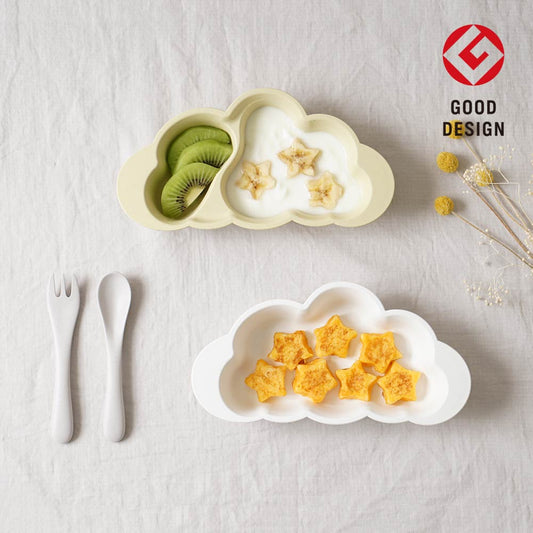 mamamanma(マママンマ)　プレートセット　フレンチバニラ / 食器　ベビーサイズ