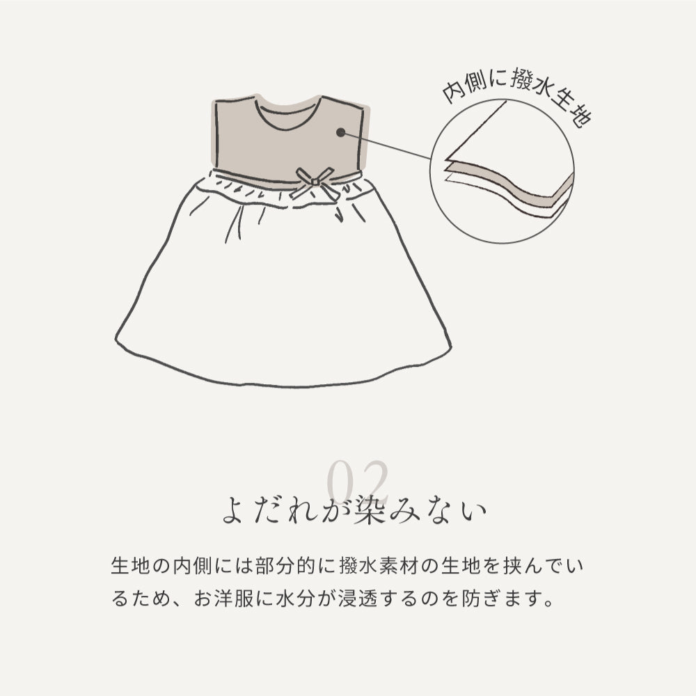 着るスタイドレス ブルーグレー / オケージョン よだれかけ