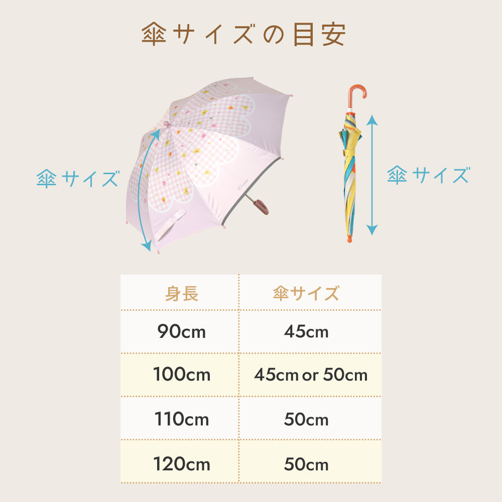 子供用傘(晴雨兼用) black watch 45cm・50cm 日傘