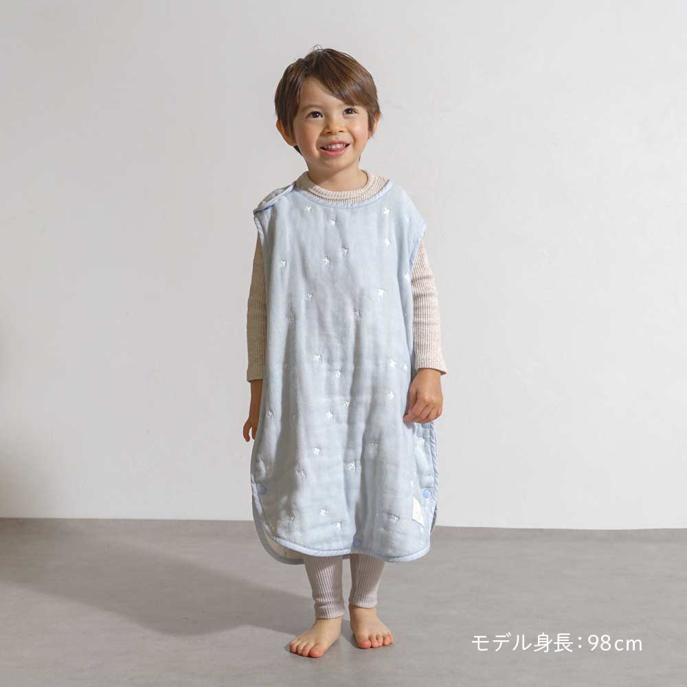 シェルピンク　スリーパー　キッズサイズ ふくふくガーゼ(6重ガーゼ)　 / 名入れ刺繍可