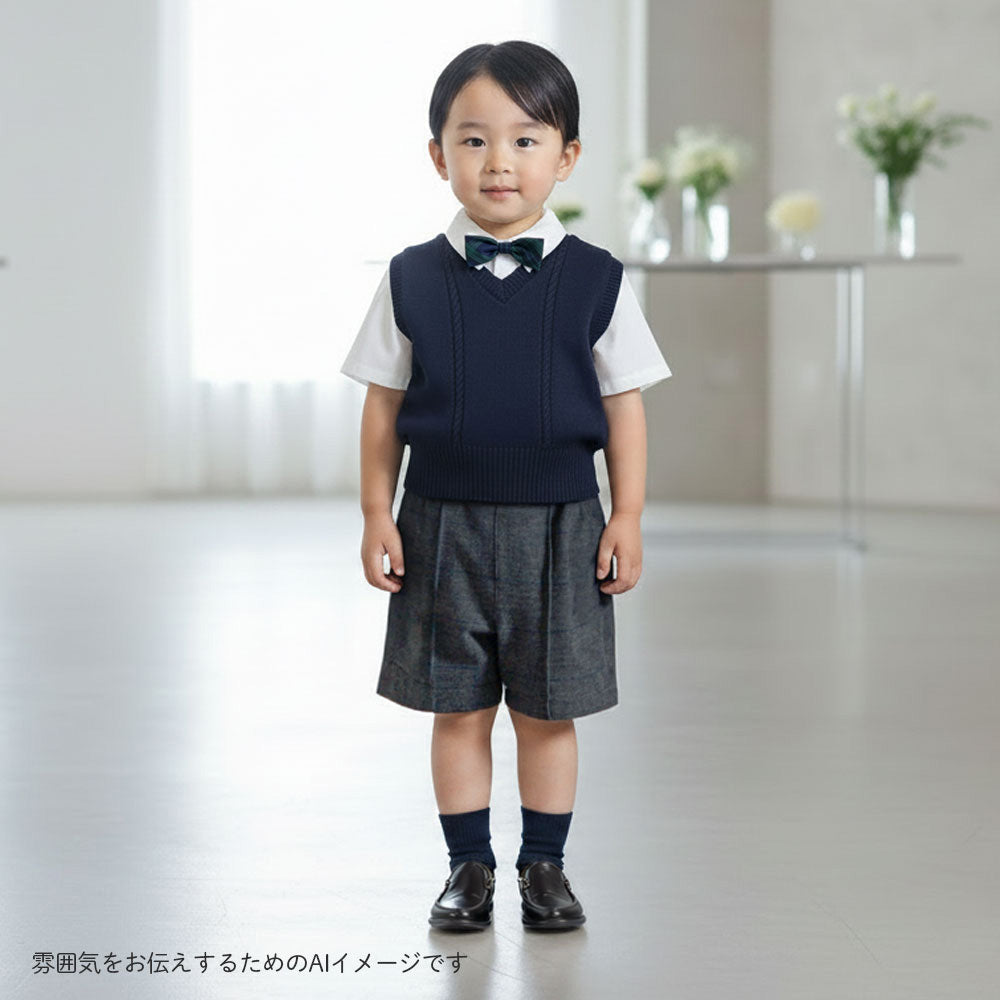 蝶ネクタイ ブラックウォッチ ネイビー F