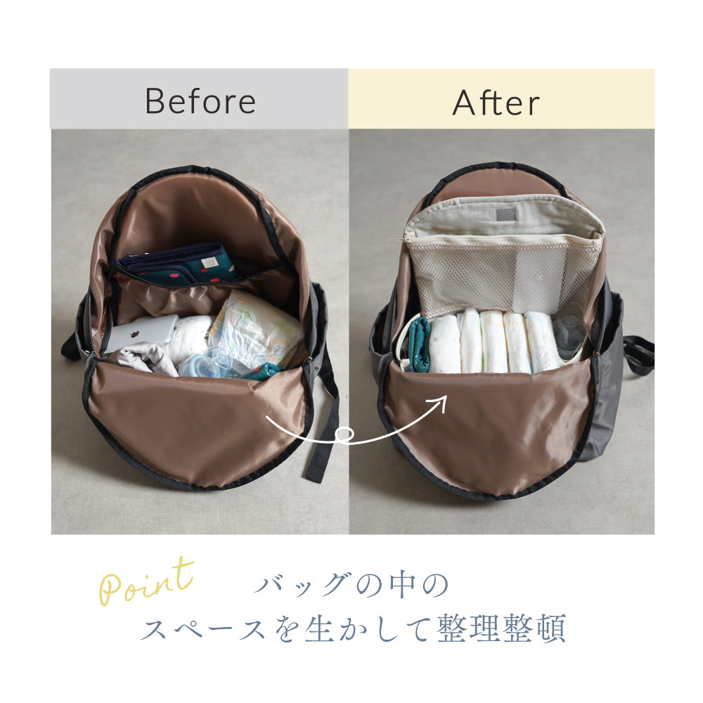 エコバッグ＆3wayインナーバッグ　グレージュ×グレージュ ★