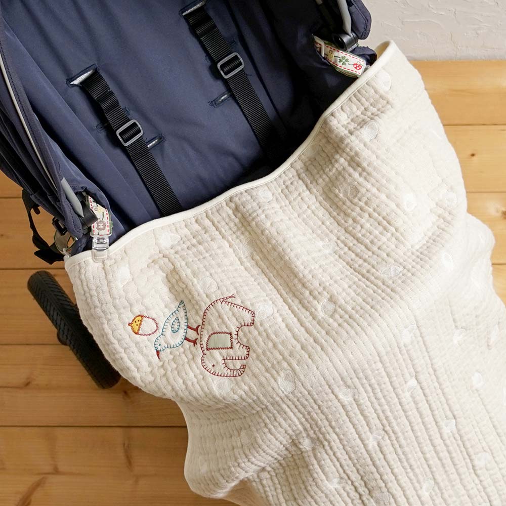 guri　ガーゼケット(ミニサイズ) ふくふくガーゼ(6重ガーゼ)　/ 名入れ刺繍可