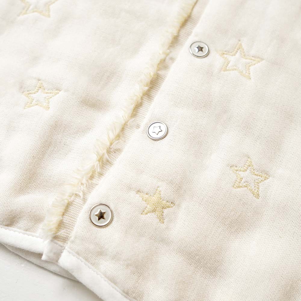 エクリュ　2wayスリーパー　袖付き ふくふくガーゼ(6重ガーゼ)　 / 名入れ刺繍可