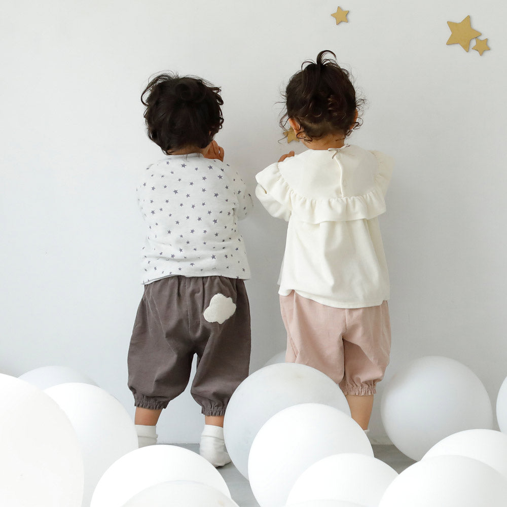 雲ポケットバルーンパンツ　チャコール　70cm～110cm