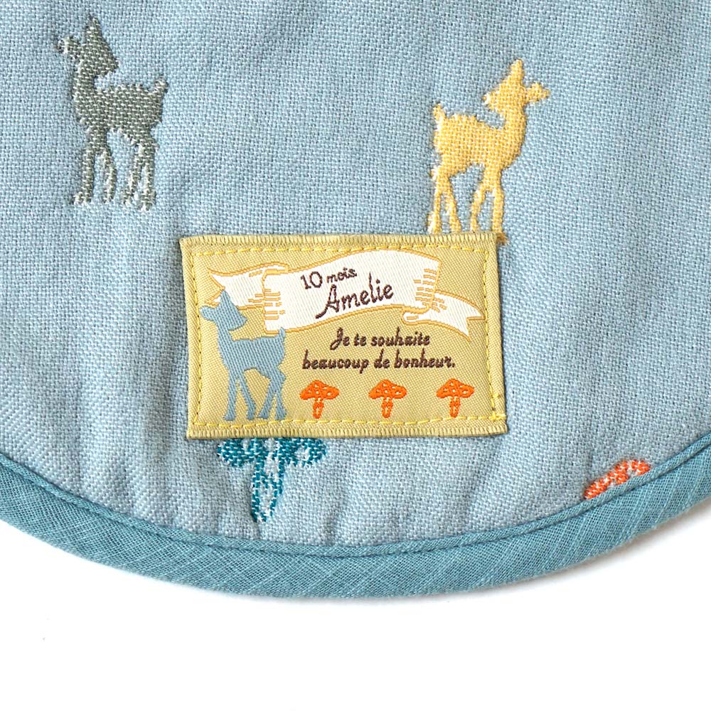 Amelie(アメリ)　ふくふくガーゼ 2wayビブ(2枚セット)  / 名入れ刺繍可
