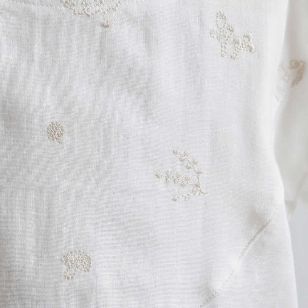 刺繍Wガーゼヨークブラウス minori ホワイト　80cm・90cm