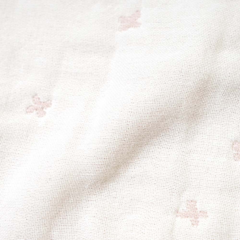 シェルピンク　ガーゼケット（ベビーサイズ）  ふくふくガーゼ / 名入れ刺繍可