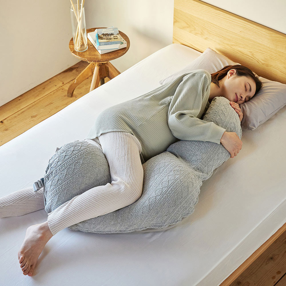 Pitatto Fit Cushion Long 授乳クッション カバー＆中しんセット　グレー ◆
