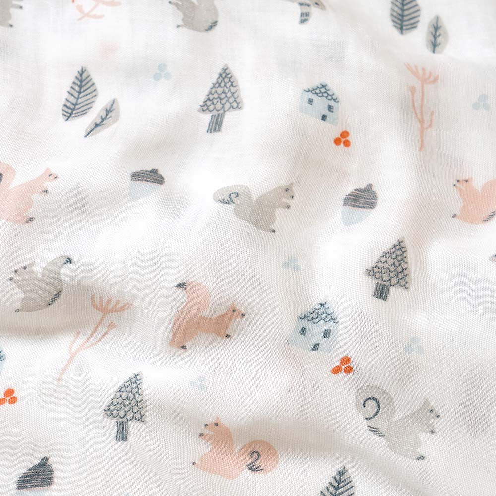 SWADDLE bamboo(スワドルバンブー)　2枚セット　りす・きのこ