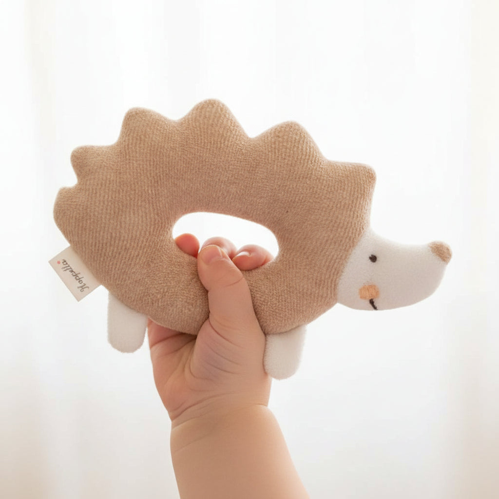 オーガニックコットンがらがら　はりねずみ