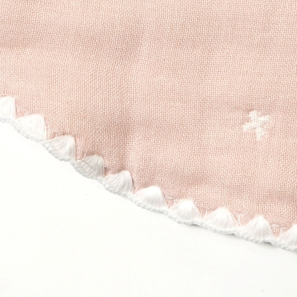 シェルピンク　スリーパー　ベビーサイズ　ふくふくガーゼ　/ 名入れ刺繍可
